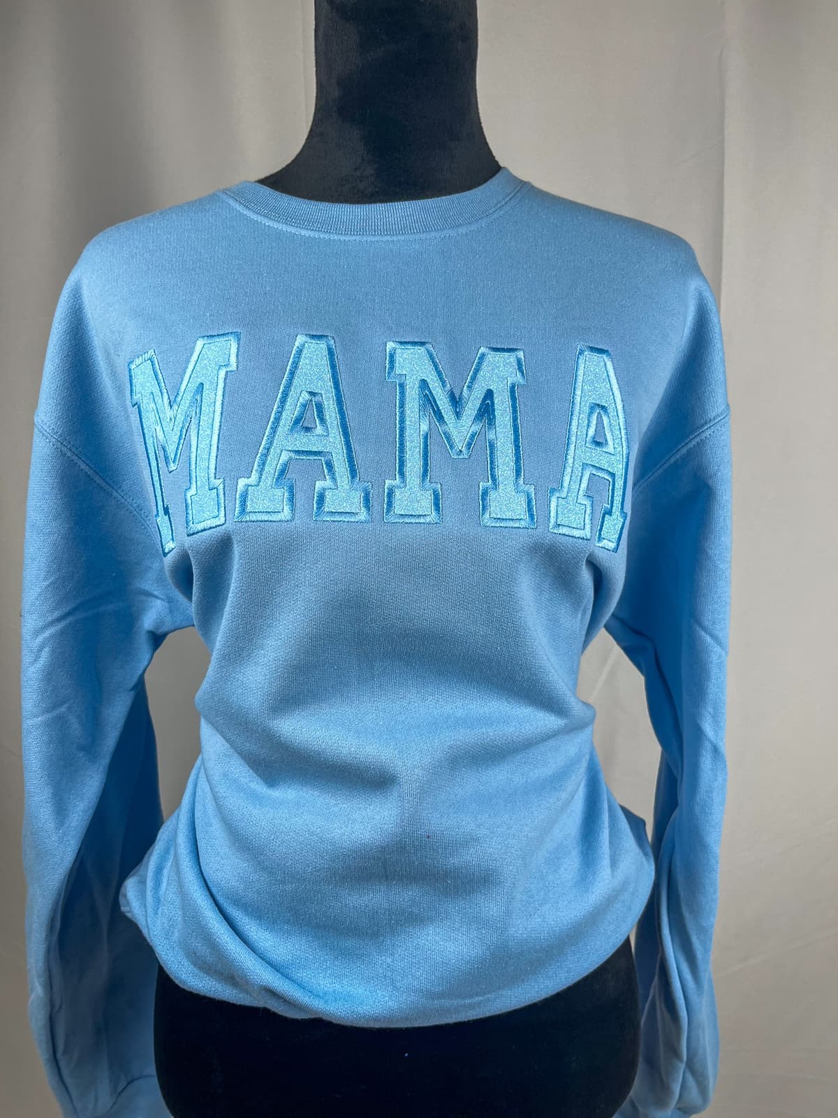 Custom Glitter Applique Sweatshirt: Personalized Word Design with Custom Colors